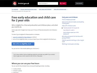 Free early education for two years - bristol.gov.uk